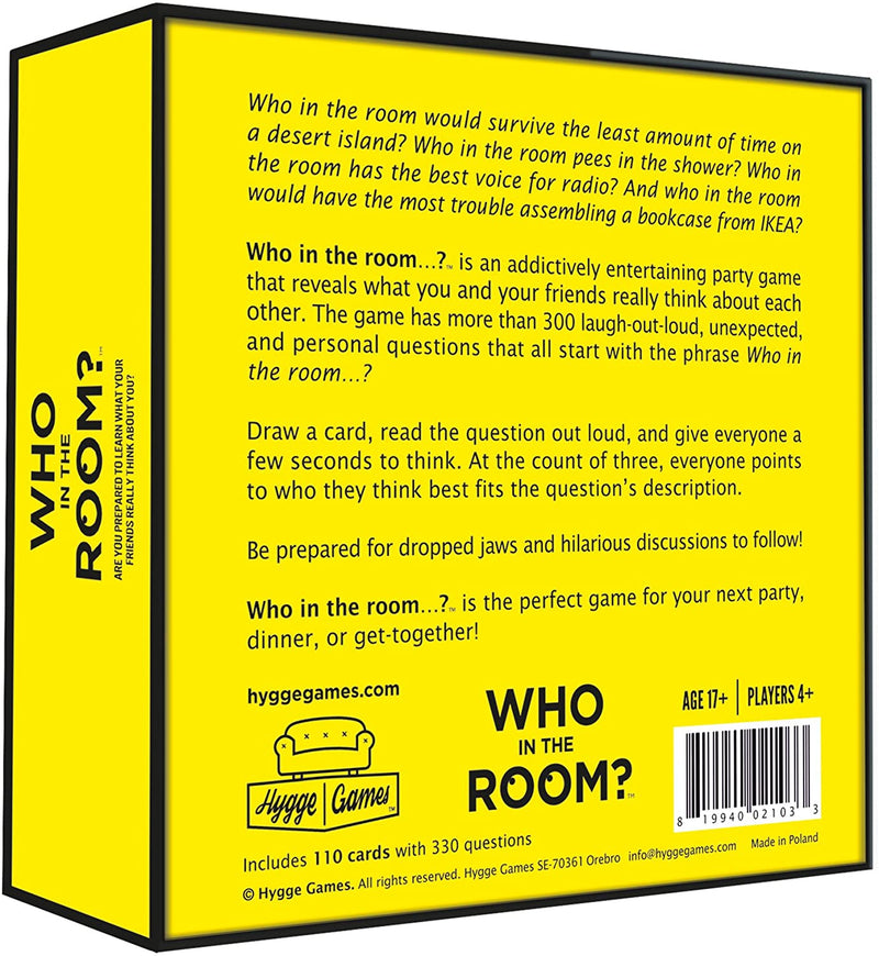 Who In The Room? | Party Game Adult Games Hygge Games  Paper Skyscraper Gift Shop Charlotte