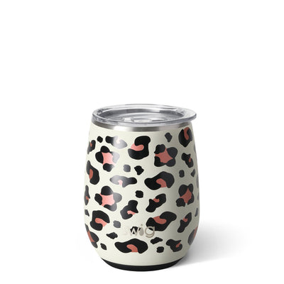 14oz Stemless Wine Cup | Luxy Leopard Drinkware Swig  Paper Skyscraper Gift Shop Charlotte