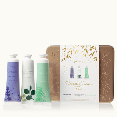 Hand Creme Trios | Lavender, Eucalyptus White Tea, and Neroli Sol Holiday Thymes  Paper Skyscraper Gift Shop Charlotte