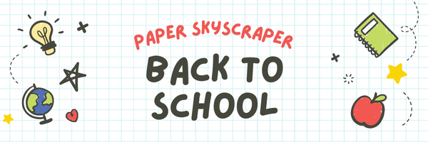 Paper Skyscraper Back to School banner