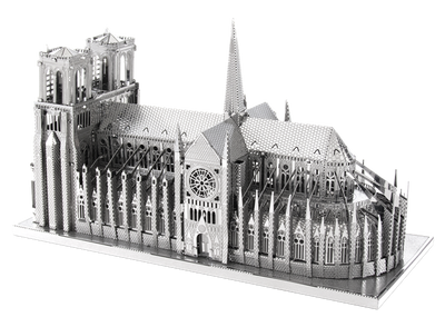 3D Metal Model | Notre Dame Cathedral Arts & Crafts Fascinations  Paper Skyscraper Gift Shop Charlotte