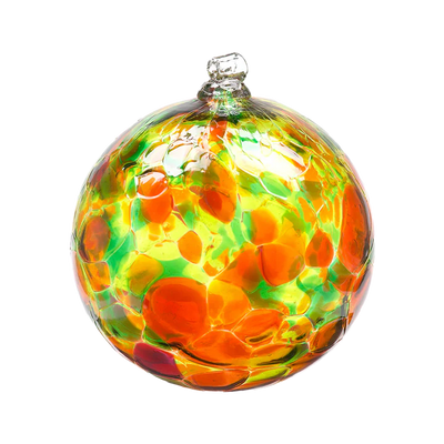 Calico Ball | Autumn Leaves | 3" Home Decor Kitras Art Glass, Inc.  Paper Skyscraper Gift Shop Charlotte