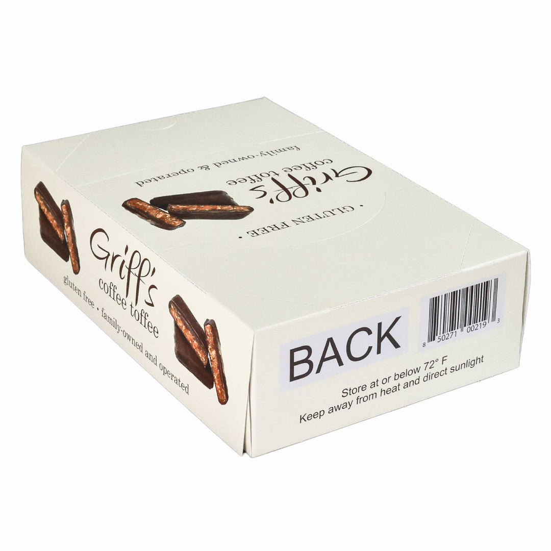Griff's Coffee Toffee Dark Chocolate Toffee | 1oz Candy & Chocolate Griff's Toffee Paper Skyscraper Gift Shop Charlotte