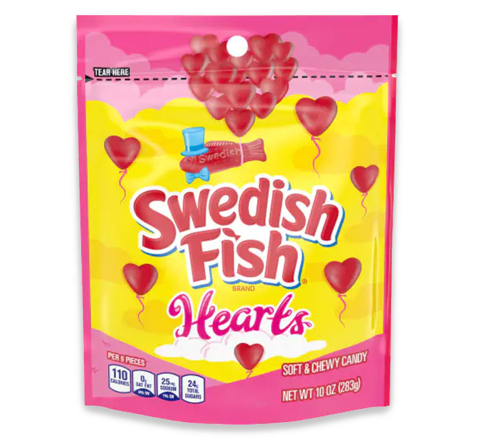 Swedish Fish Hearts Peg Bag Valentine&