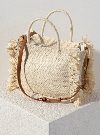Sarah Mini Tote | Natural Handbags + Wallets Shiraleah  Paper Skyscraper Gift Shop Charlotte
