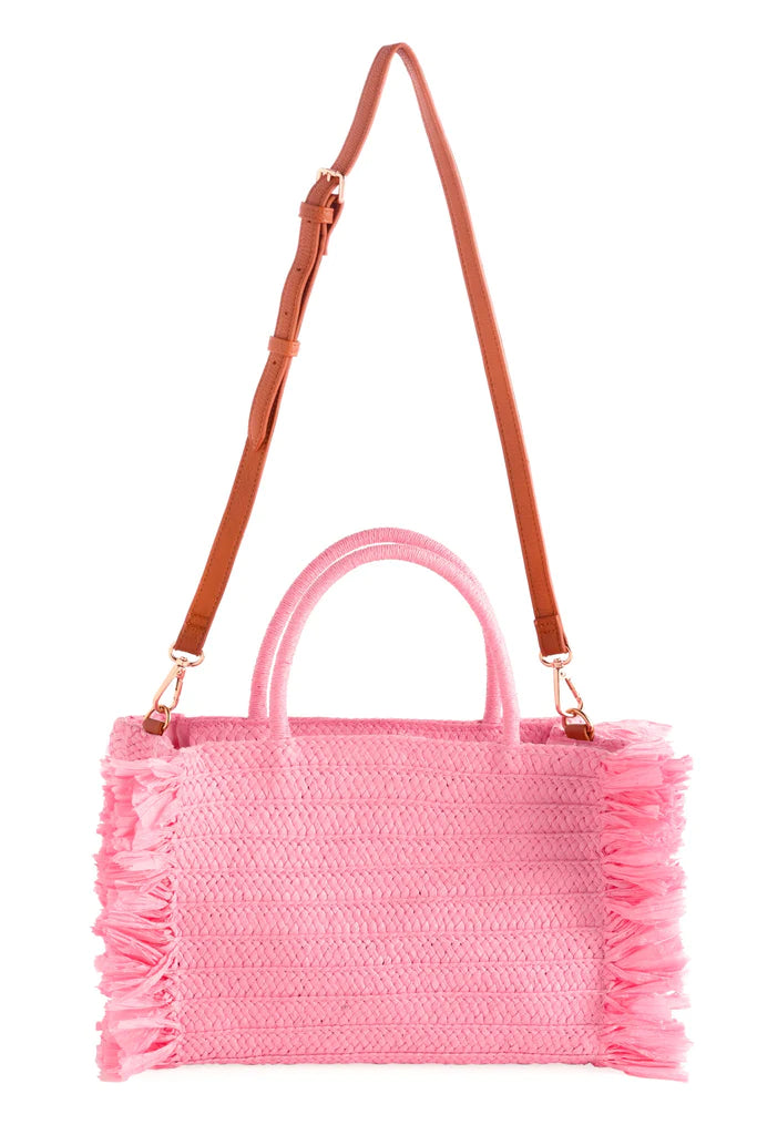 Sarah Mini Tote | Pink Handbags + Wallets Shiraleah  Paper Skyscraper Gift Shop Charlotte