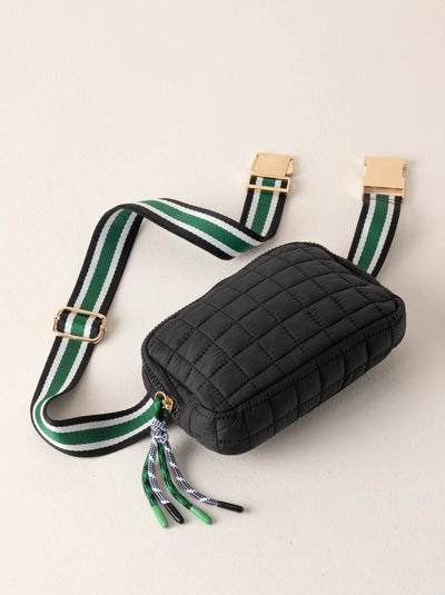 Ezra Quilted Nylon Belt Bag | Black Handbags + Wallets Shiraleah  Paper Skyscraper Gift Shop Charlotte