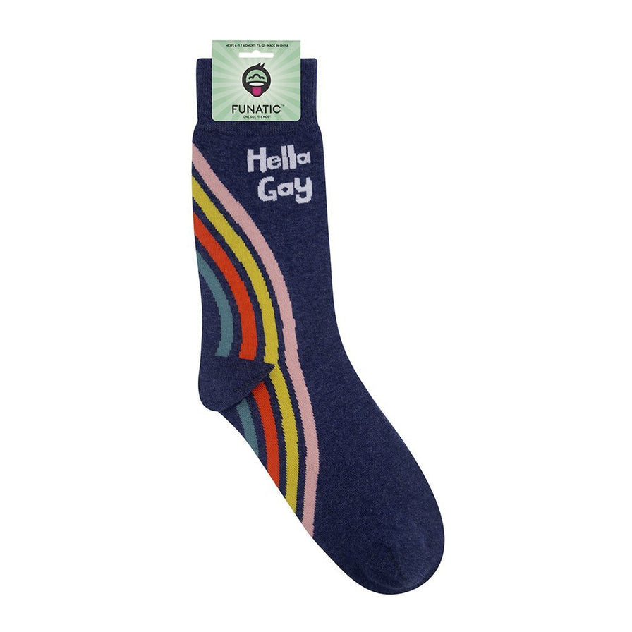Hella Gay Socks Apparel & Accessories - Socks Funatic Paper Skyscraper Gift Shop Charlotte