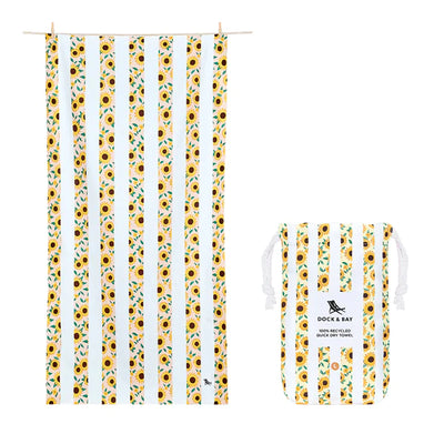 Quick Dry Towel | Flower Power Sunflower Solstice | Extra Large Towels Dock & Bay  Paper Skyscraper Gift Shop Charlotte
