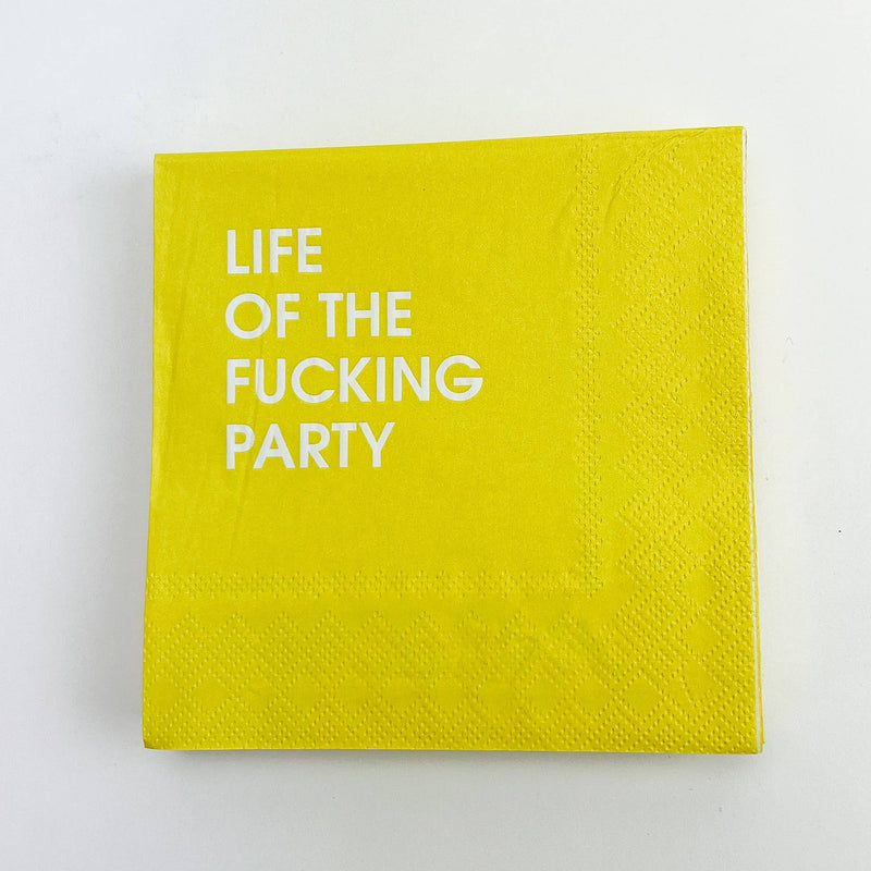 Life of the Fucking Party - Colorful Cocktail Napkins  Chez Gagné  Paper Skyscraper Gift Shop Charlotte