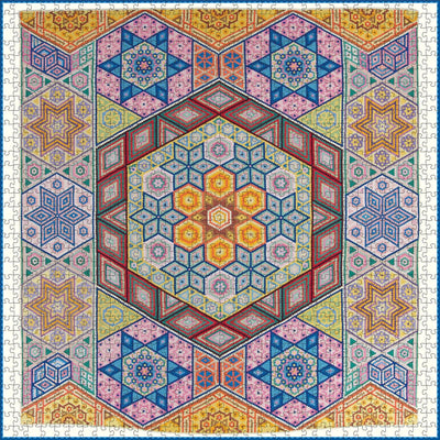 1000 Piece Jigsaw Puzzle | Mosaic Quilt Puzzles Pomegranate  Paper Skyscraper Gift Shop Charlotte