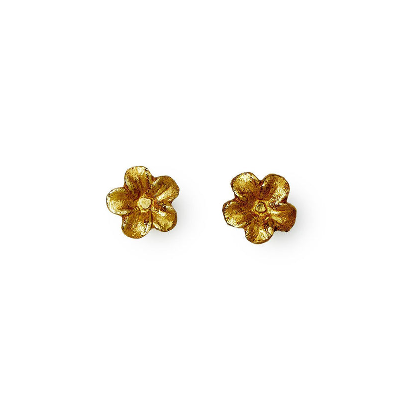 Petal Pusher Gold Plated Earrings Jewelry Two&