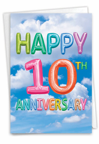Anniversary Card - Inflated Messages - 10  NobleWorks  Paper Skyscraper Gift Shop Charlotte