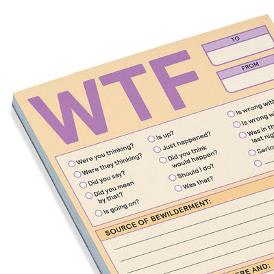 WTF Nifty Note Pad (Pastel Version)  Knock Knock  Paper Skyscraper Gift Shop Charlotte
