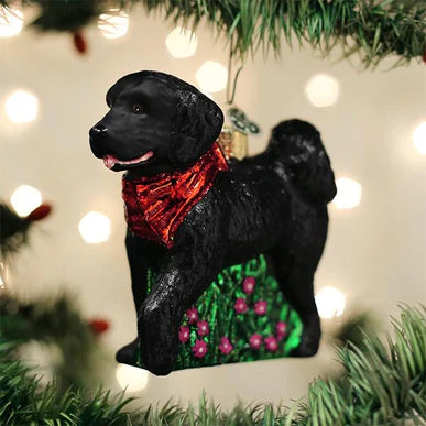 BLACK DOODLE DOG Ornaments Old World Christmas  Paper Skyscraper Gift Shop Charlotte
