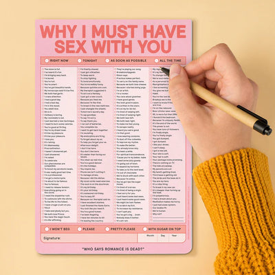 Why I Must Have Sex With You Pad | Pastel