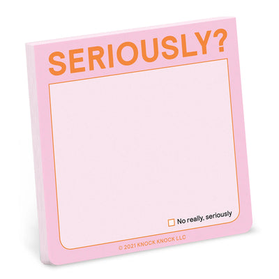 Seriously? Sticky Notes (Pastel Version) Home Office Knock Knock  Paper Skyscraper Gift Shop Charlotte