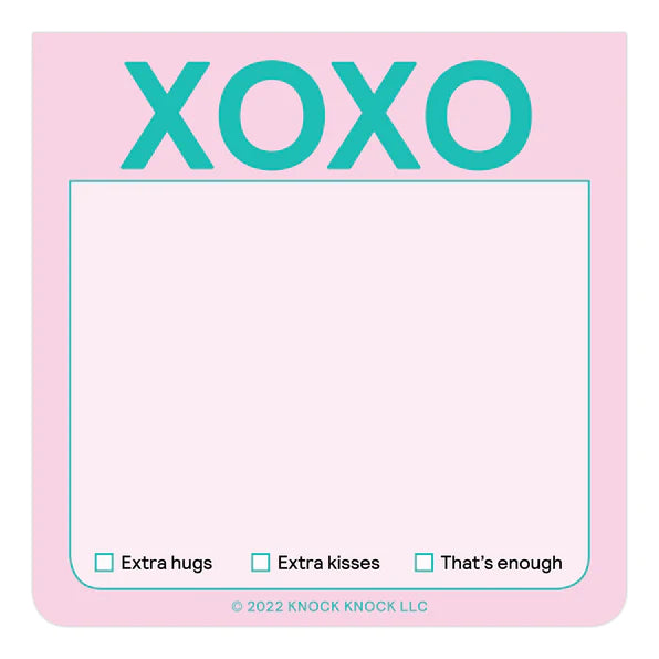 XOXO Sticky Notes | Pastel Sticky notes Knock Knock  Paper Skyscraper Gift Shop Charlotte
