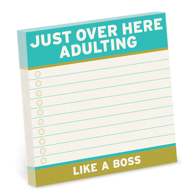 Adulting Large Sticky Notes Home Office Knock Knock  Paper Skyscraper Gift Shop Charlotte