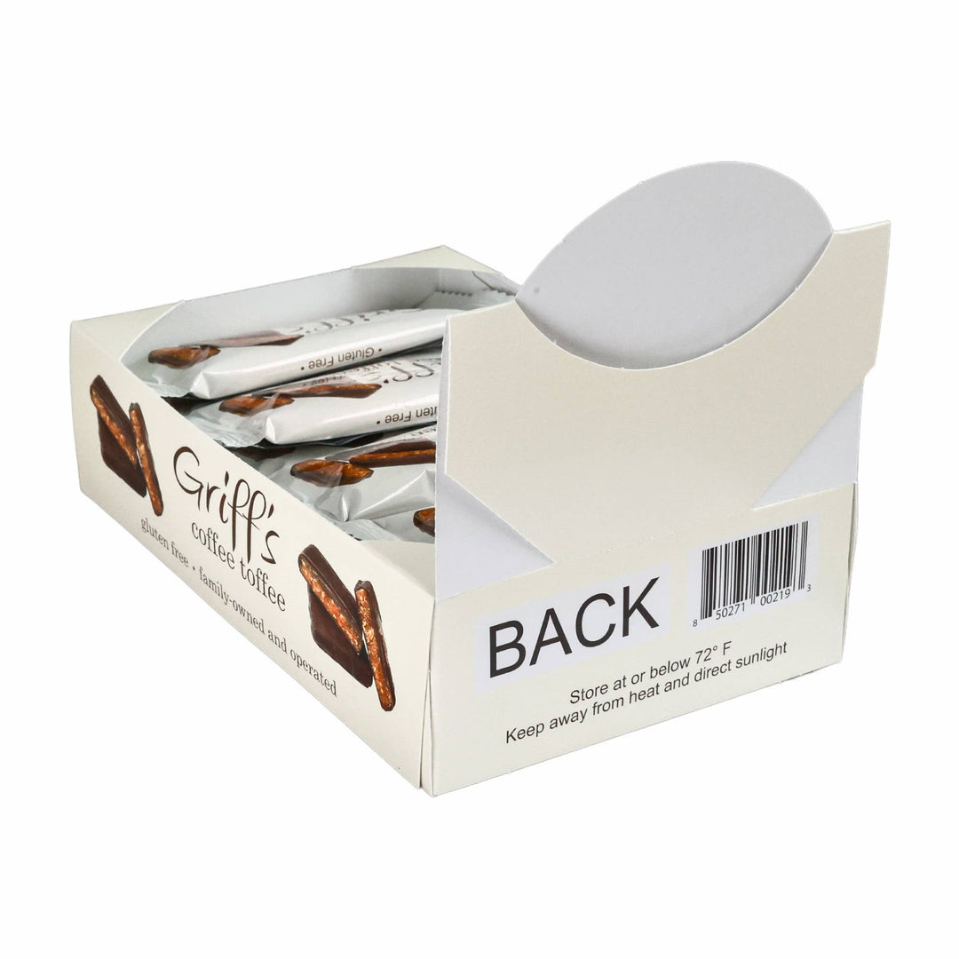 Griff's Coffee Toffee Dark Chocolate Toffee | 1oz Candy & Chocolate Griff's Toffee Paper Skyscraper Gift Shop Charlotte