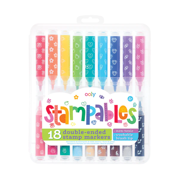 Stampables Double-Ended Stamp Markers | Set of 18 Kids OOLY  Paper Skyscraper Gift Shop Charlotte