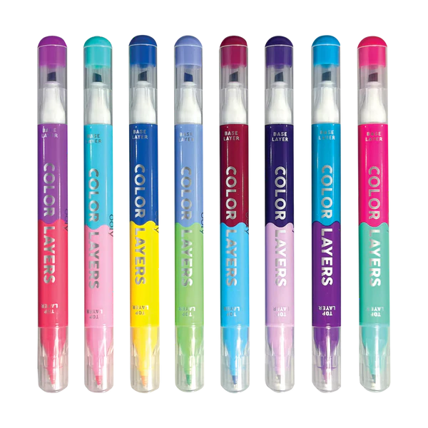 Color Layers Double-Ended Layering Markers | Set of 8