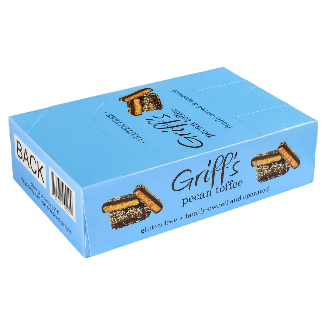 Griff's Pecan Toffee Dark Chocolate Toffee | 1oz Candy & Chocolate Griff's Toffee Paper Skyscraper Gift Shop Charlotte