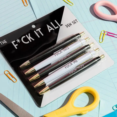 Pen Set | Fuck it All Pens Fun Club  Paper Skyscraper Gift Shop Charlotte