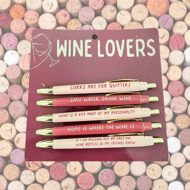 Wine Lovers Pen Set (funny, wine, winery, gift, unique)  FUN CLUB  Paper Skyscraper Gift Shop Charlotte