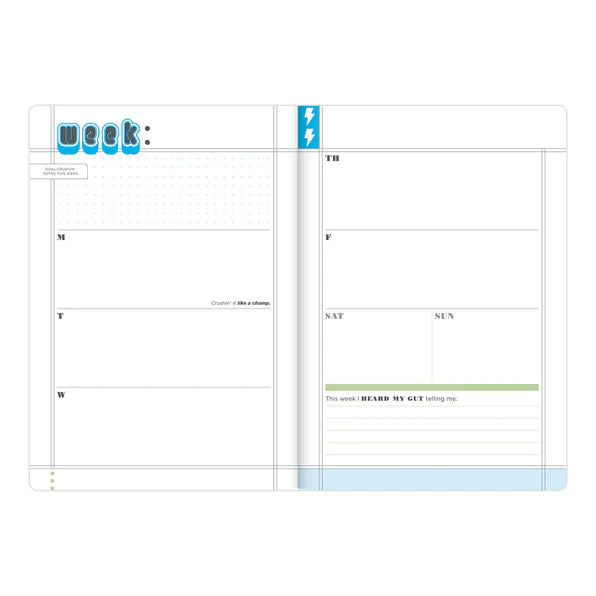 Crush Those Goals Undated Planner & Weekly Agenda Notebook Planners Knock Knock  Paper Skyscraper Gift Shop Charlotte