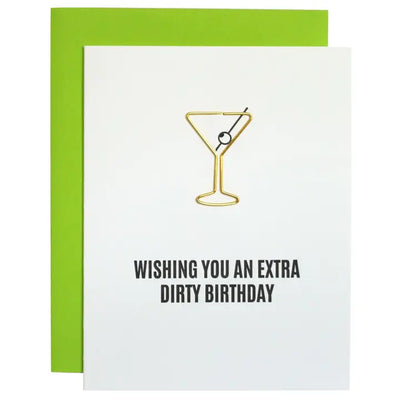 Wishing You An Extra Dirty Birthday Letterpress Card Cards Chez Gagné  Paper Skyscraper Gift Shop Charlotte