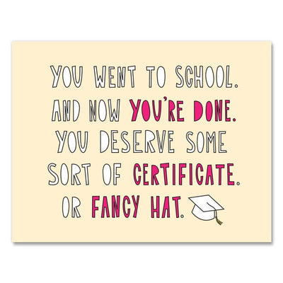342 - Certificate Or Fancy Hat - A2 card Cards Near Modern Disaster  Paper Skyscraper Gift Shop Charlotte
