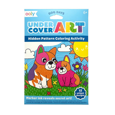Undercover Art Hidden Pattern Coloring Activity Art Cards | Dog Days Pens OOLY  Paper Skyscraper Gift Shop Charlotte