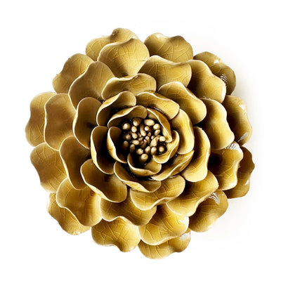 Caramel Ceramic Flower with Keyhole | Chive Home Decor CHIVE  Paper Skyscraper Gift Shop Charlotte