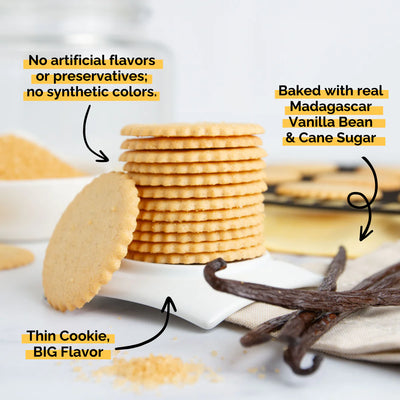 Vanilla Bean Moravian Cookie Thins Food Salem Baking Company  Paper Skyscraper Gift Shop Charlotte