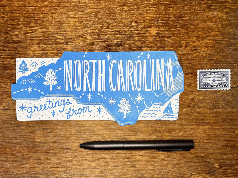 North Carolina Postcard Cards Noteworthy Paper & Press  Paper Skyscraper Gift Shop Charlotte