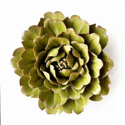 Large Green Ceramic Flower with Keyhole | Chive Home Decor CHIVE  Paper Skyscraper Gift Shop Charlotte