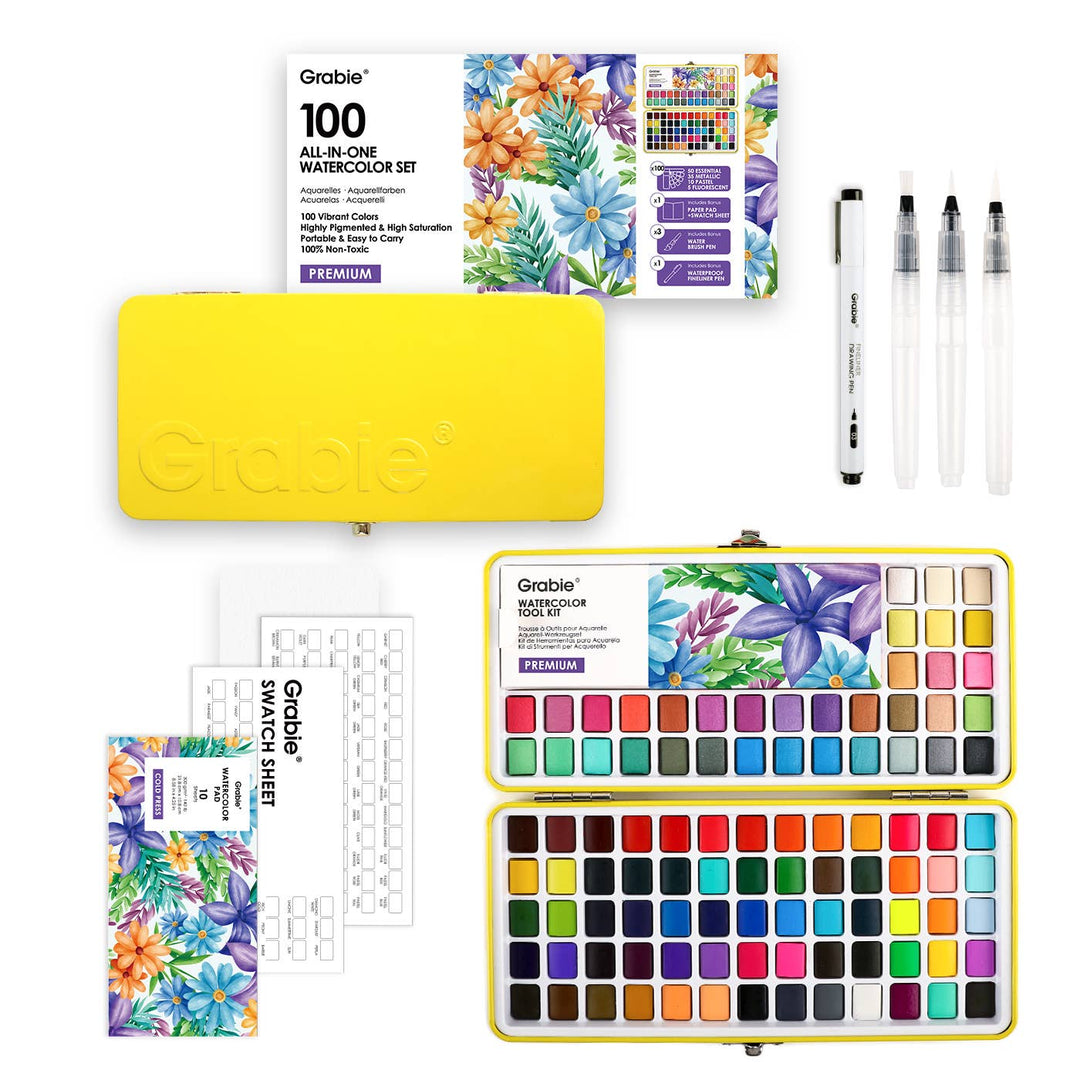 Grabie All-In-One Premium Watercolor Set of 100