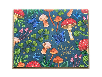 Thank You Mushrooms Card: Boxed Set of 6 Cards Noteworthy Paper & Press  Paper Skyscraper Gift Shop Charlotte