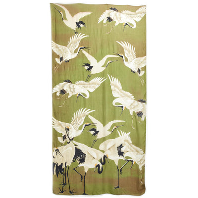 Heron Print Olive Scarf Accessories Two's Company  Paper Skyscraper Gift Shop Charlotte