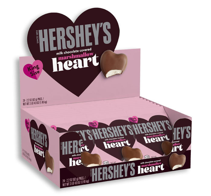 Hershey's Marshmallow Heart - 1 pc Valentine's Day Redstone Foods  Paper Skyscraper Gift Shop Charlotte