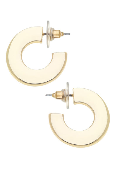 Cali Large Flat Hoop Earrings Accessories Canvas Style Paper Skyscraper Gift Shop Charlotte