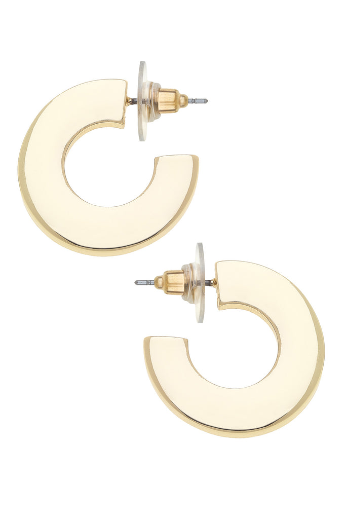 Cali Large Flat Hoop Earrings Accessories Canvas Style Paper Skyscraper Gift Shop Charlotte