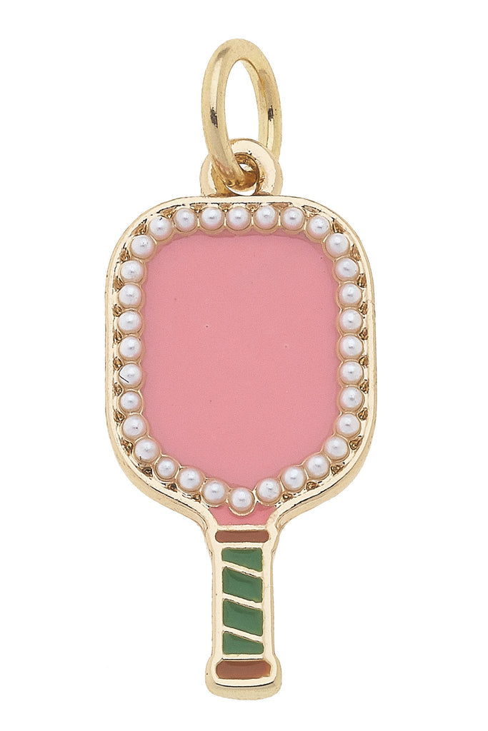 Pearl Studded Pickleball Paddle Charm Accessories Canvas Style Paper Skyscraper Gift Shop Charlotte