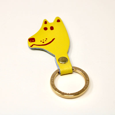Yellow Dog Key Chain Keychains Ark Colour Design  Paper Skyscraper Gift Shop Charlotte