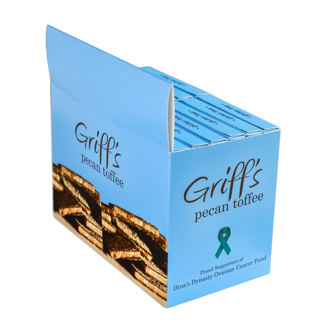 Griff's Pecan Toffee - 2oz Dark Chocolate Toffee Candy Griff's Toffee Paper Skyscraper Gift Shop Charlotte