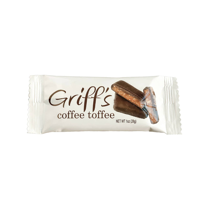 Griff's Coffee Toffee Dark Chocolate Toffee | 1oz Candy & Chocolate Griff's Toffee Paper Skyscraper Gift Shop Charlotte