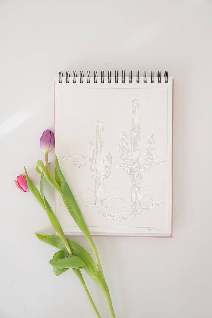 National Parks Watercoloring Book-Outlines w/Video Tutorials