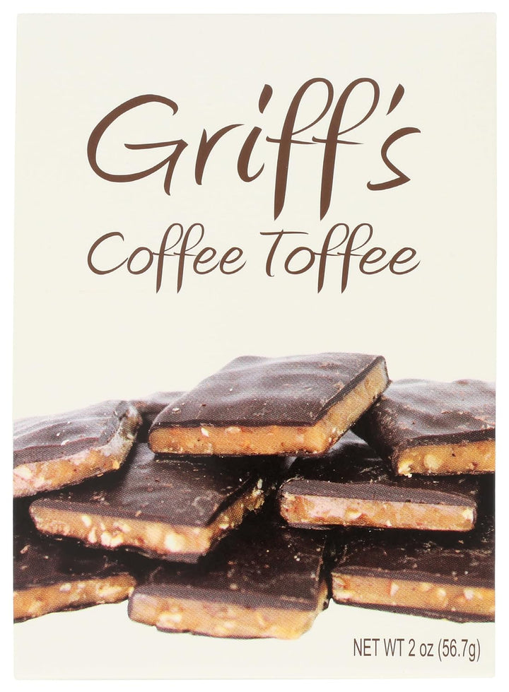 Griff's Coffee Toffee Dark Chocolate Toffee | 2oz Confectionery Griff's Toffee Paper Skyscraper Gift Shop Charlotte