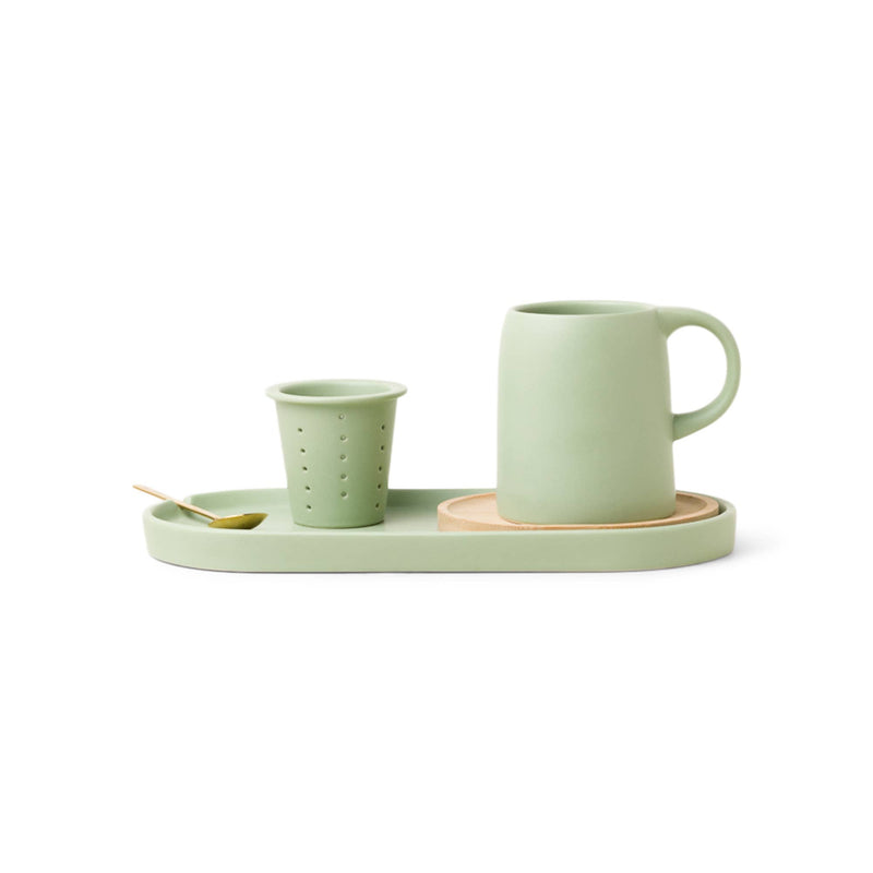 Ceramic Tea Infuser Mug - Sage, 11 oz  Good Citizen Coffee  Paper Skyscraper Gift Shop Charlotte